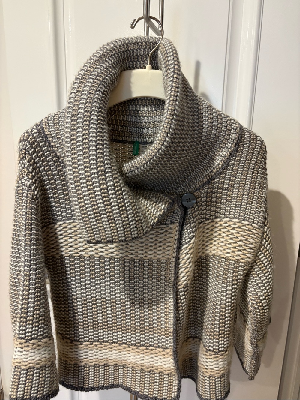 Cozy Neutral Toggle-Collar Women's Sweater